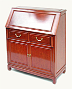Rosewood bureau with 2 drawers and 2 doors - plain design